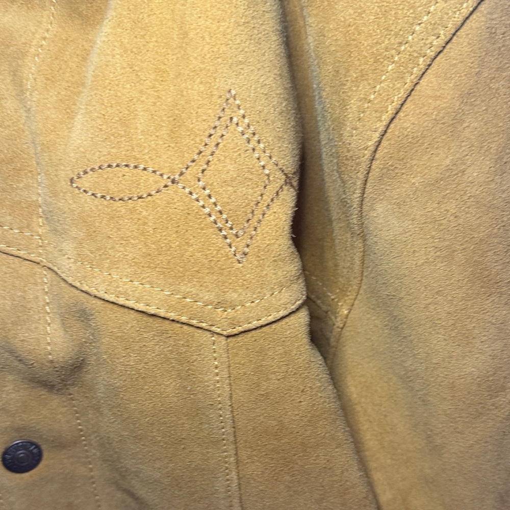 Levi's Tan Western Suede Trucker Jacket Large NWT - Picture 3 of 4